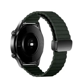 Garmin Vivomove Style faux leather wristband with magnetic clasp (joint circumference: 170-220mm) - Dark green