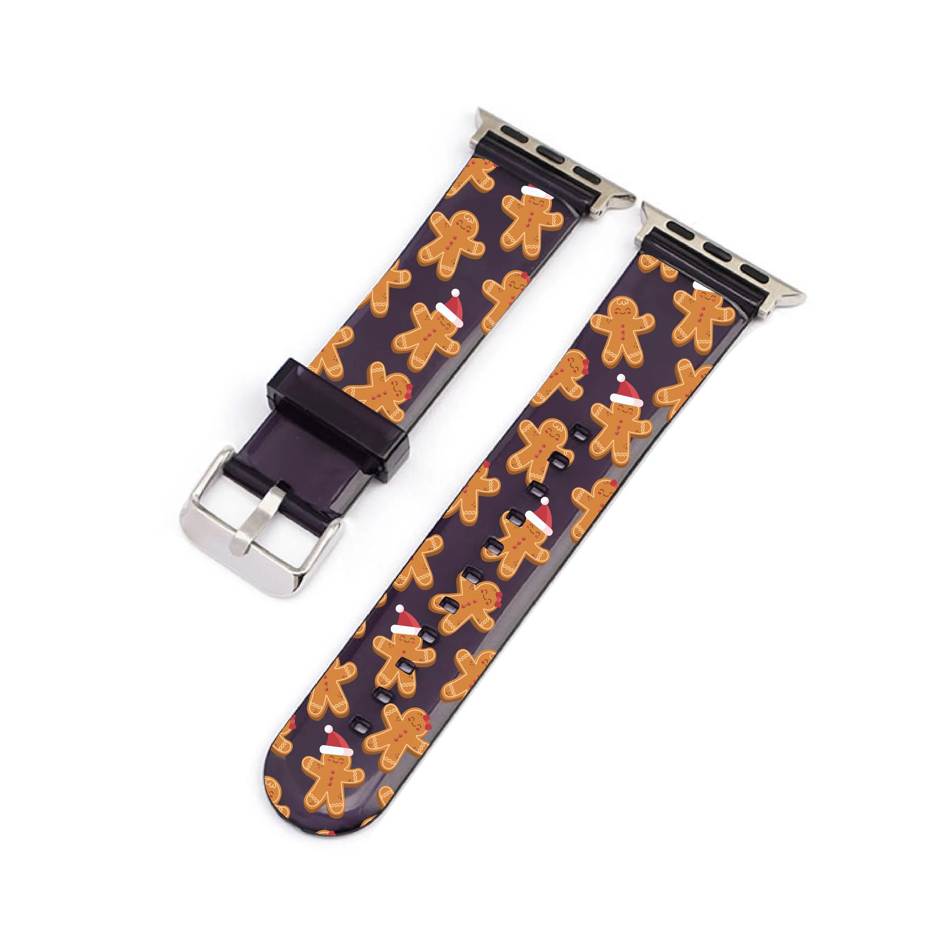 Gingerbread Friends Black Smartwatch Strap