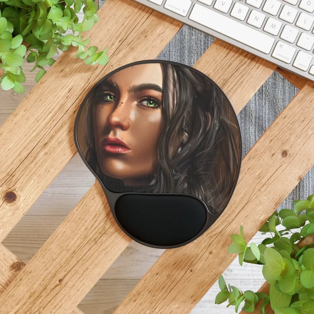 Girl Mouse Pad With Wrist Rest