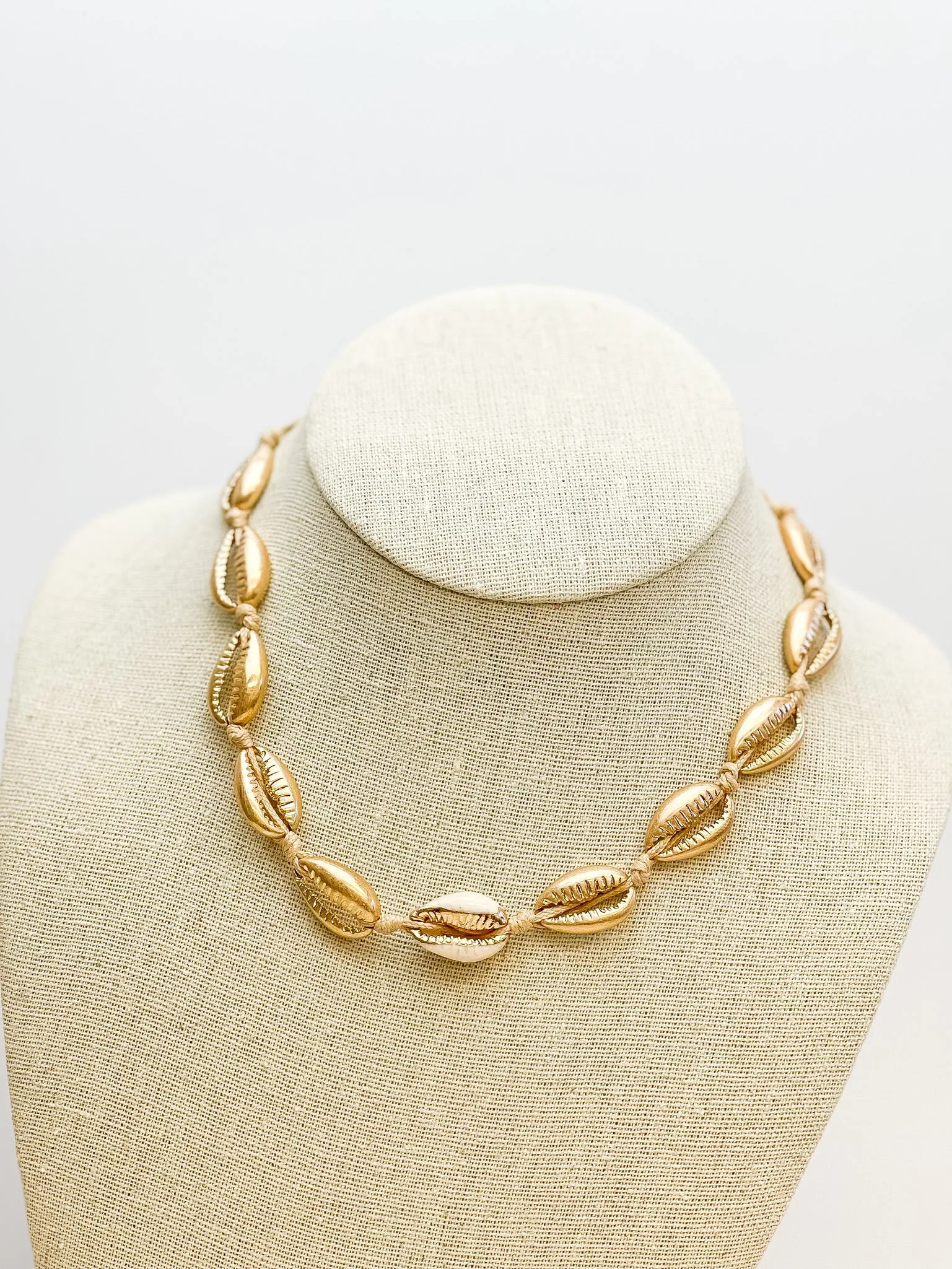 Gold Puka Shell Necklace - Gold