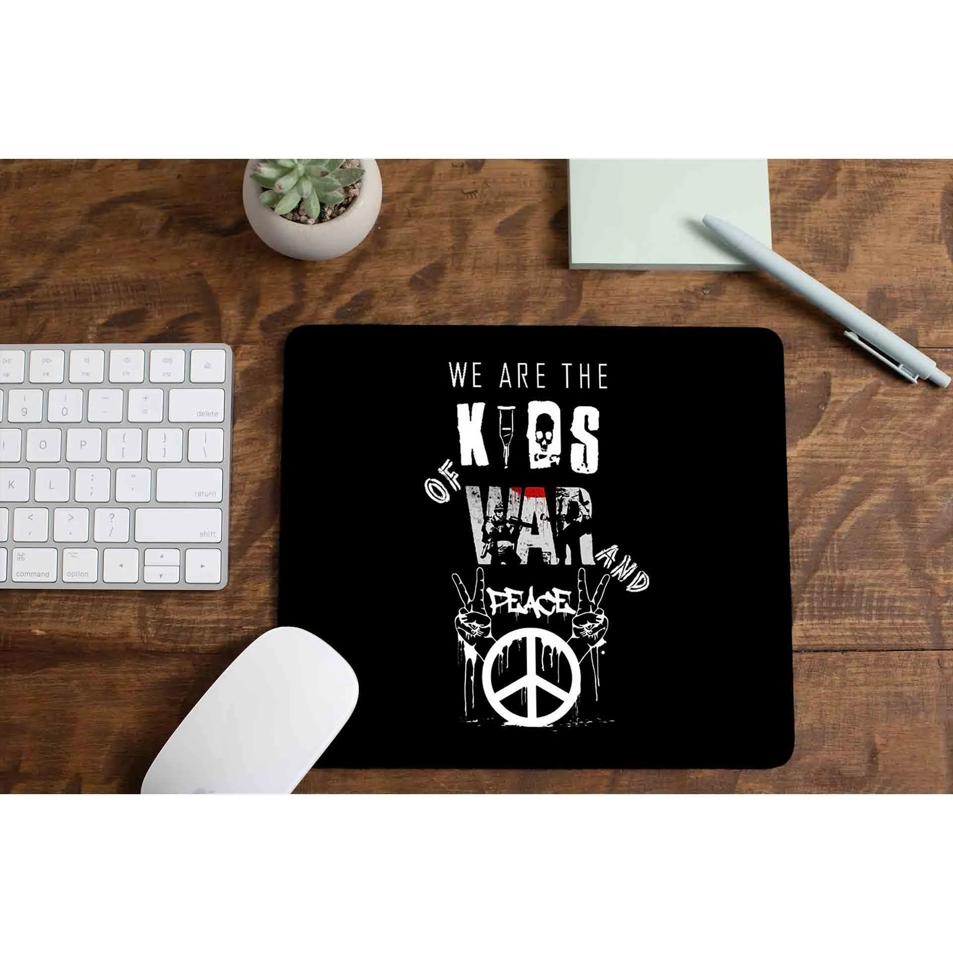 Green Day Mousepad - Kids Of War And Peace