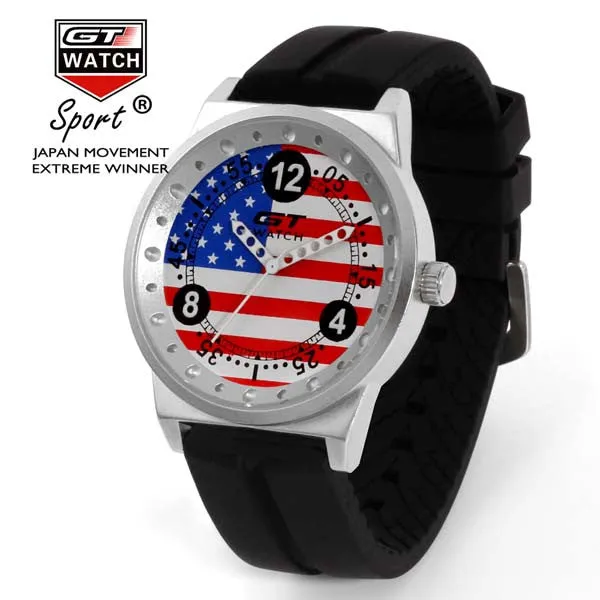 GT WATCH French Flag Montres GT Racing Sport Men's Military Wristwatch Unisex Fashion Women Casual Silicone Trend Watch