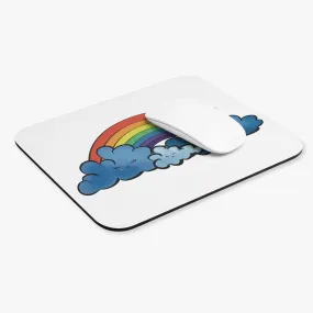 Happy Clouds with Rainbow: Printed Mouse Pad