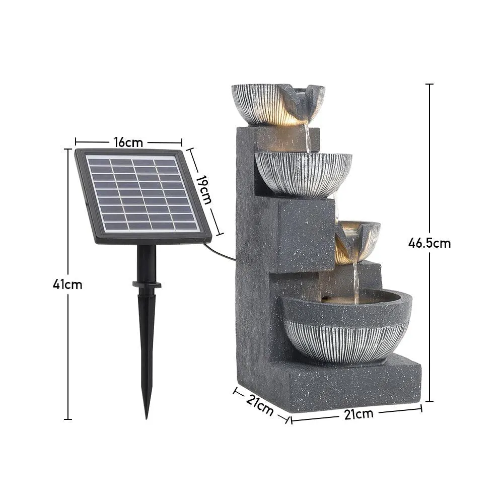 Height 47CM Outdoor Fountain Garden Decoration Solar Powered Water Feature