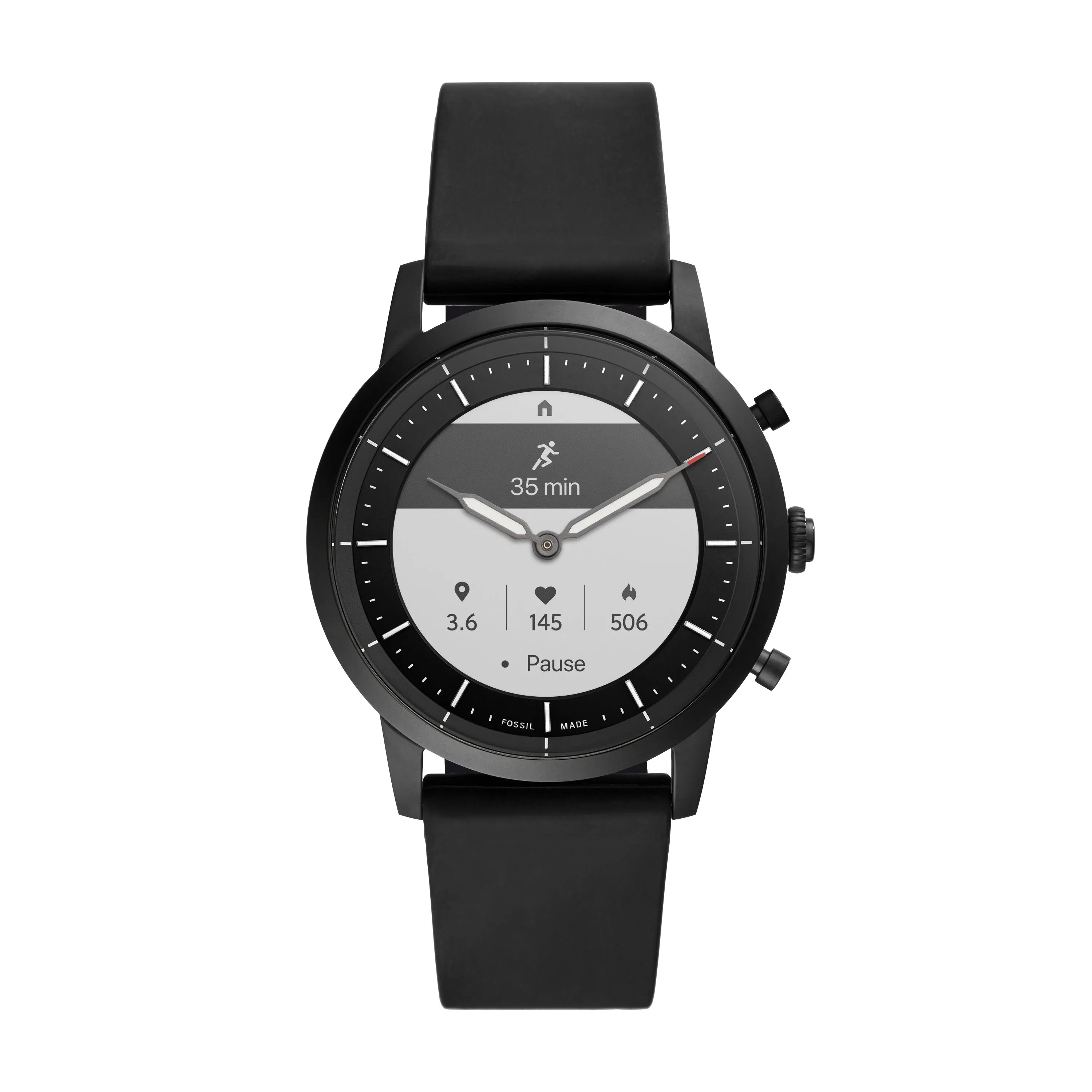 Hybrid Smartwatch HR  Collider Black Silicone