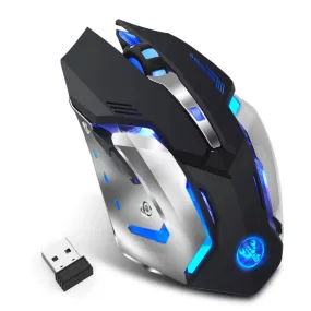 Illuminated Gaming Mouse with Rechargeable Battery and Rgb Lighting