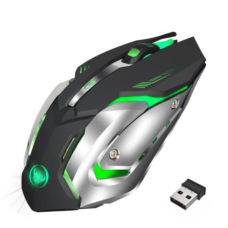 Illuminated Gaming Mouse with Rechargeable Battery and Rgb Lighting