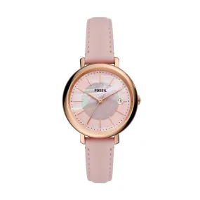 Jacqueline Solar-Powered Pink Leather Watch