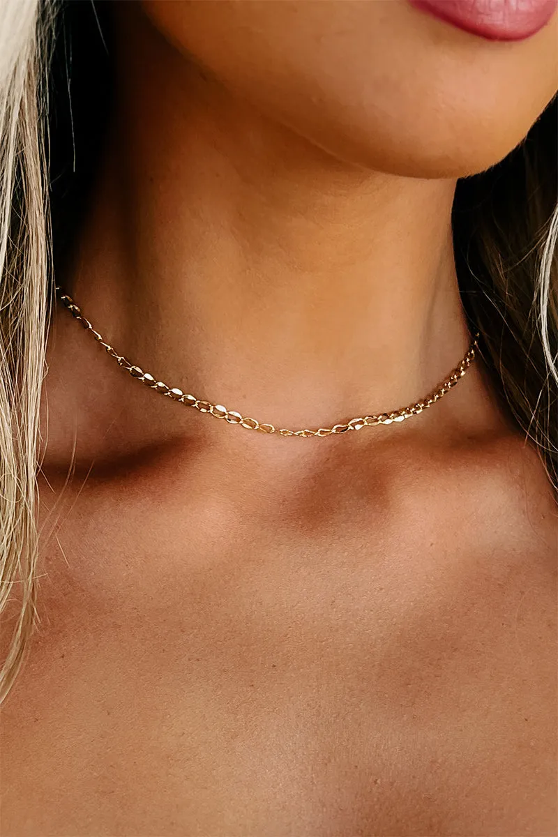 Keep It Simple Choker Necklace (Gold)