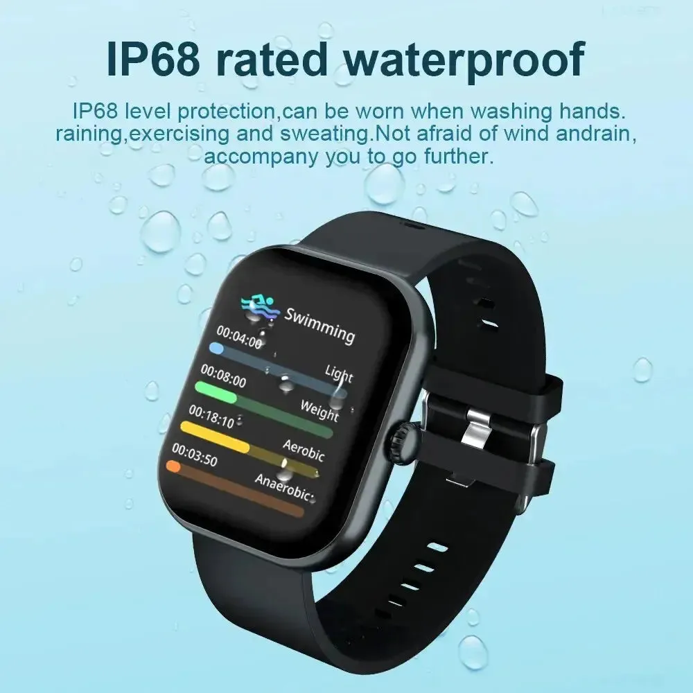 LAXASFIT Smartwatch Bluetooth Voice Call Heart Rate Monitor Waterproof Smart Watch IOS Android Men Gift Sports Watch