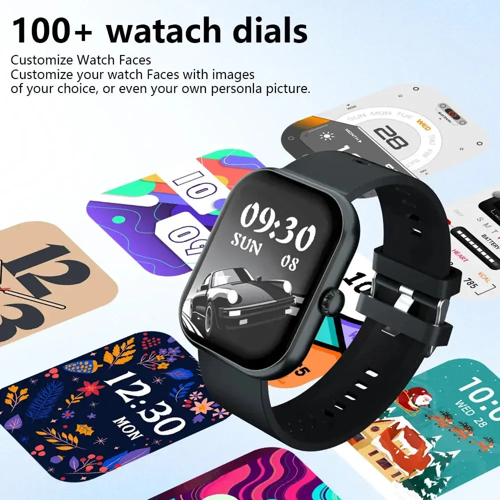 LAXASFIT Smartwatch Bluetooth Voice Call Heart Rate Monitor Waterproof Smart Watch IOS Android Men Gift Sports Watch