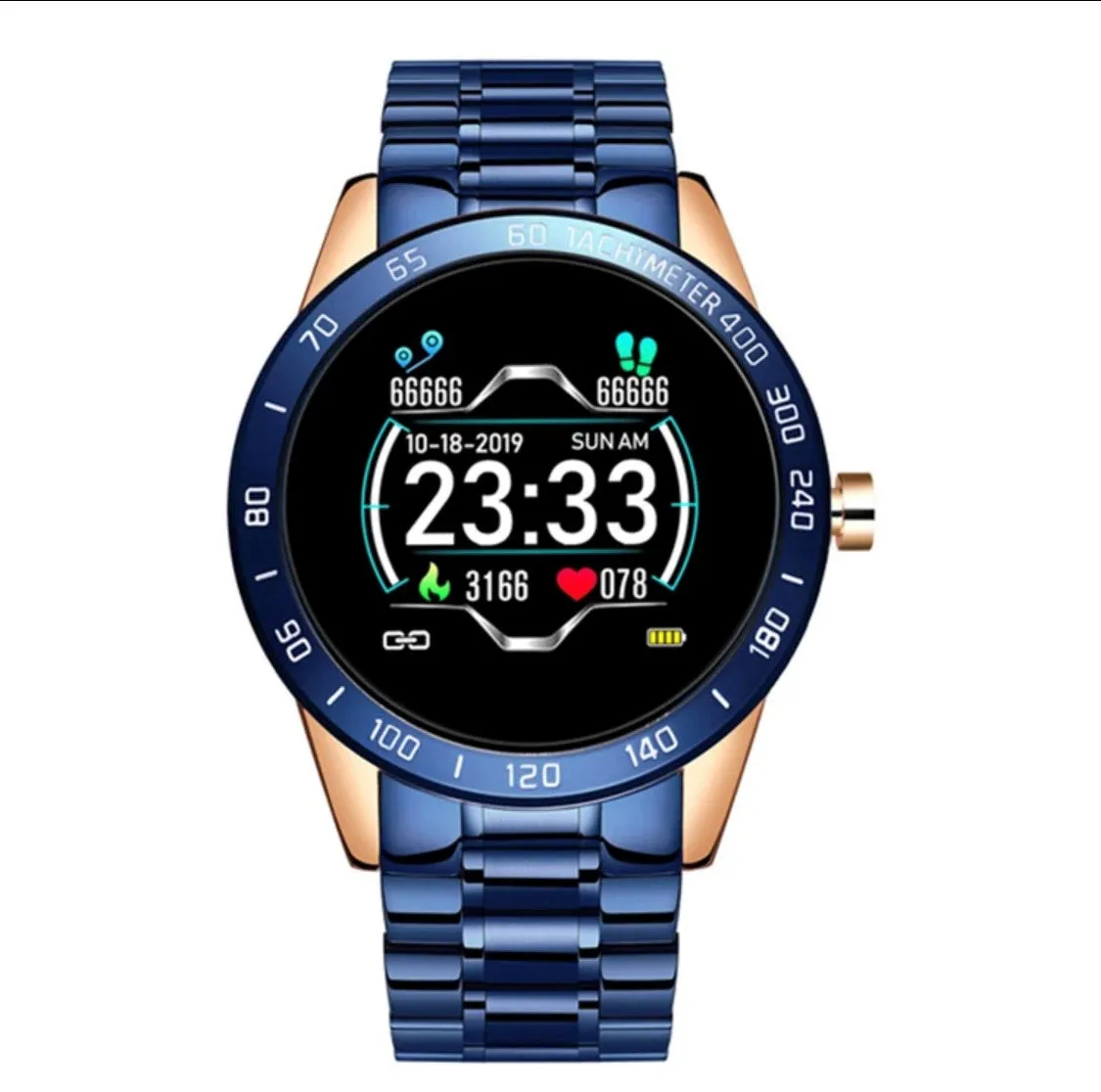 LIGE Smart Watch 122C Blue and Gold