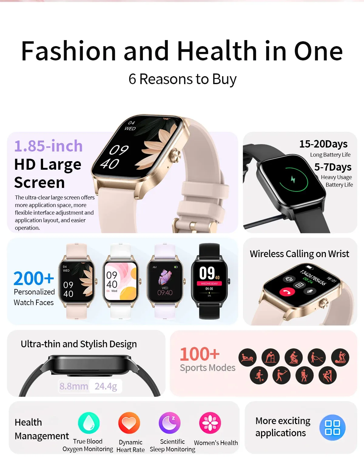 LIGE Smartwatch for Women