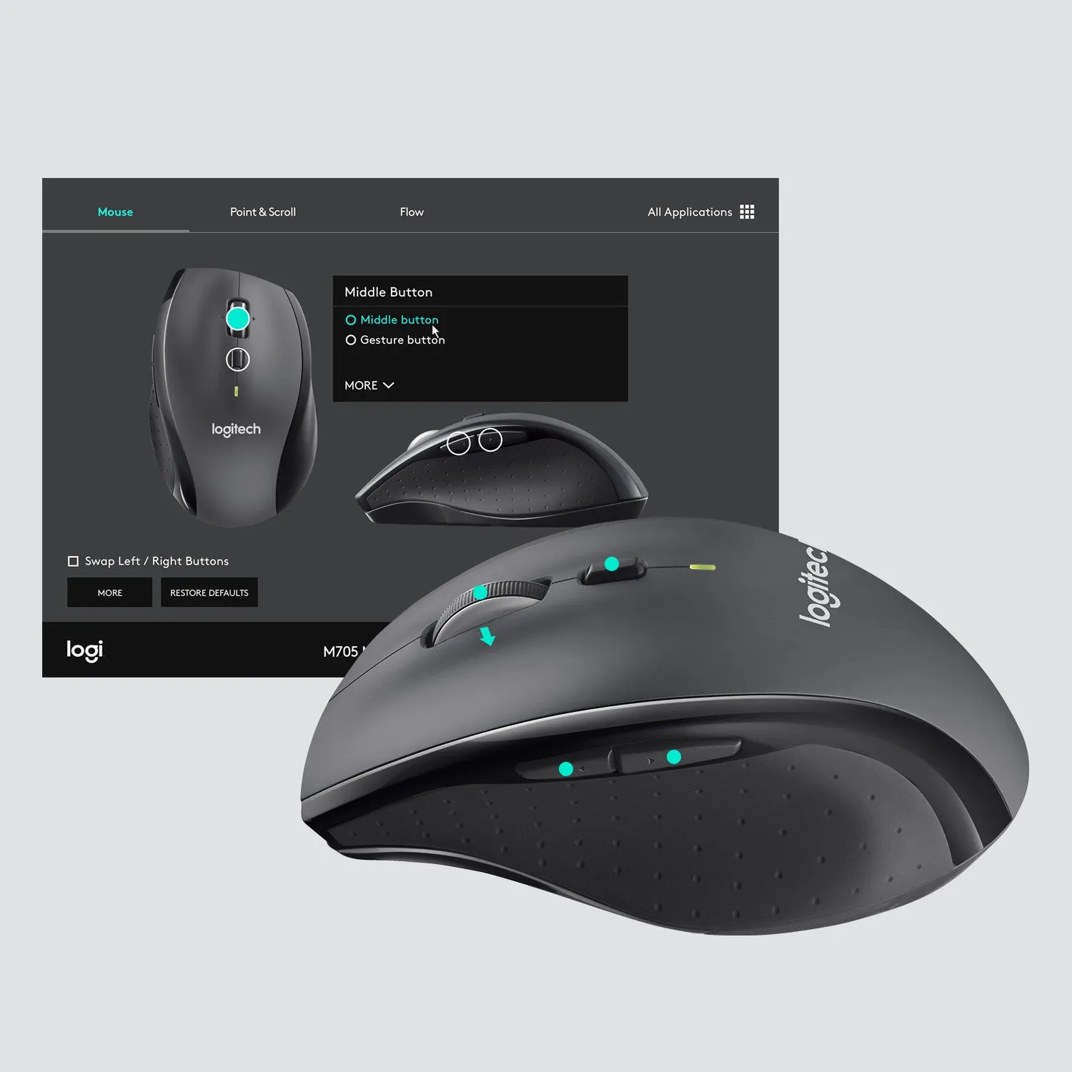 Logitech M705 Wireless Laser