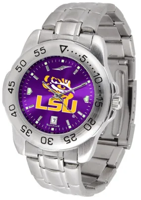 LSU Tigers Men's Stainless Steel Sports AnoChrome Watch