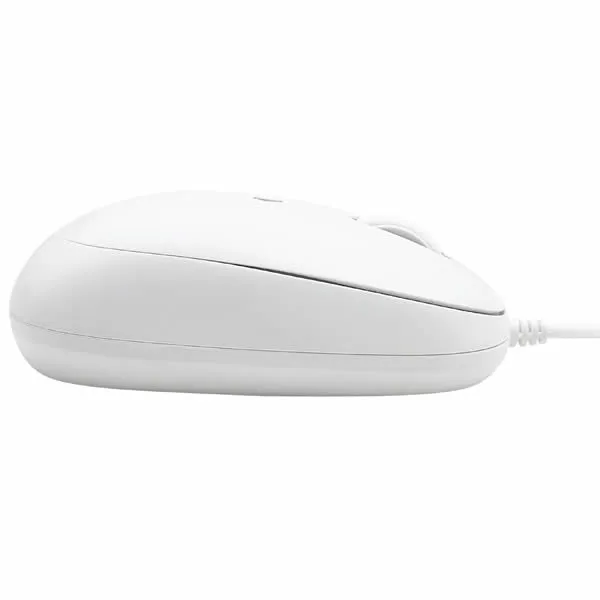 MACALLY Premium USB C Mouse For Mac and PC - White