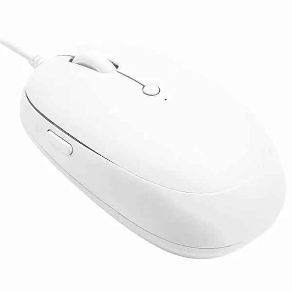 MACALLY Premium USB C Mouse For Mac and PC - White