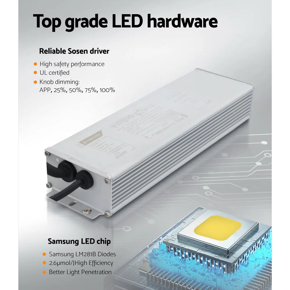 Max 2200W Grow Light LED Full Spectrum Indoor Plant All Stage Growth