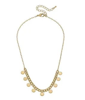 Maya Curb Chain Disc Necklace