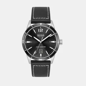 Men Black Analog Leather Watch 1570125