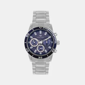 Men Blue Chronograph Stainless Steel Watch 1036C-M1505