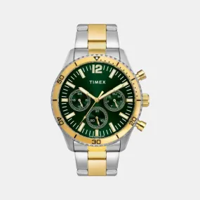 Men's E-Class Sports Collection Green Dial Analog Stainless Steel Watch TWEG22201