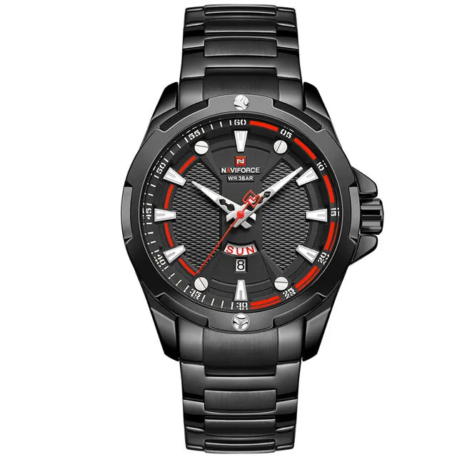 Men’s Luxury Brand Analog Stainless Steel Waterproof Quartz Wristwatch