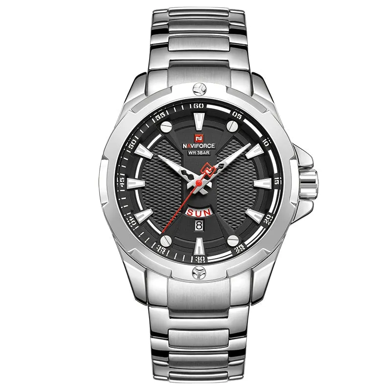 Men’s Luxury Brand Analog Stainless Steel Waterproof Quartz Wristwatch