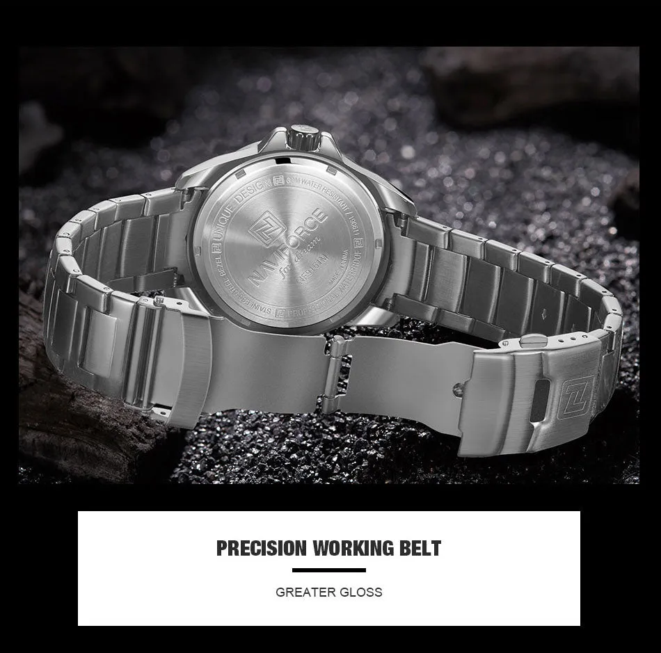 Men’s Luxury Brand Analog Stainless Steel Waterproof Quartz Wristwatch