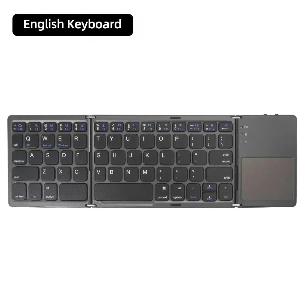 Mini Foldable Bluetooth Keyboard with Touchpad