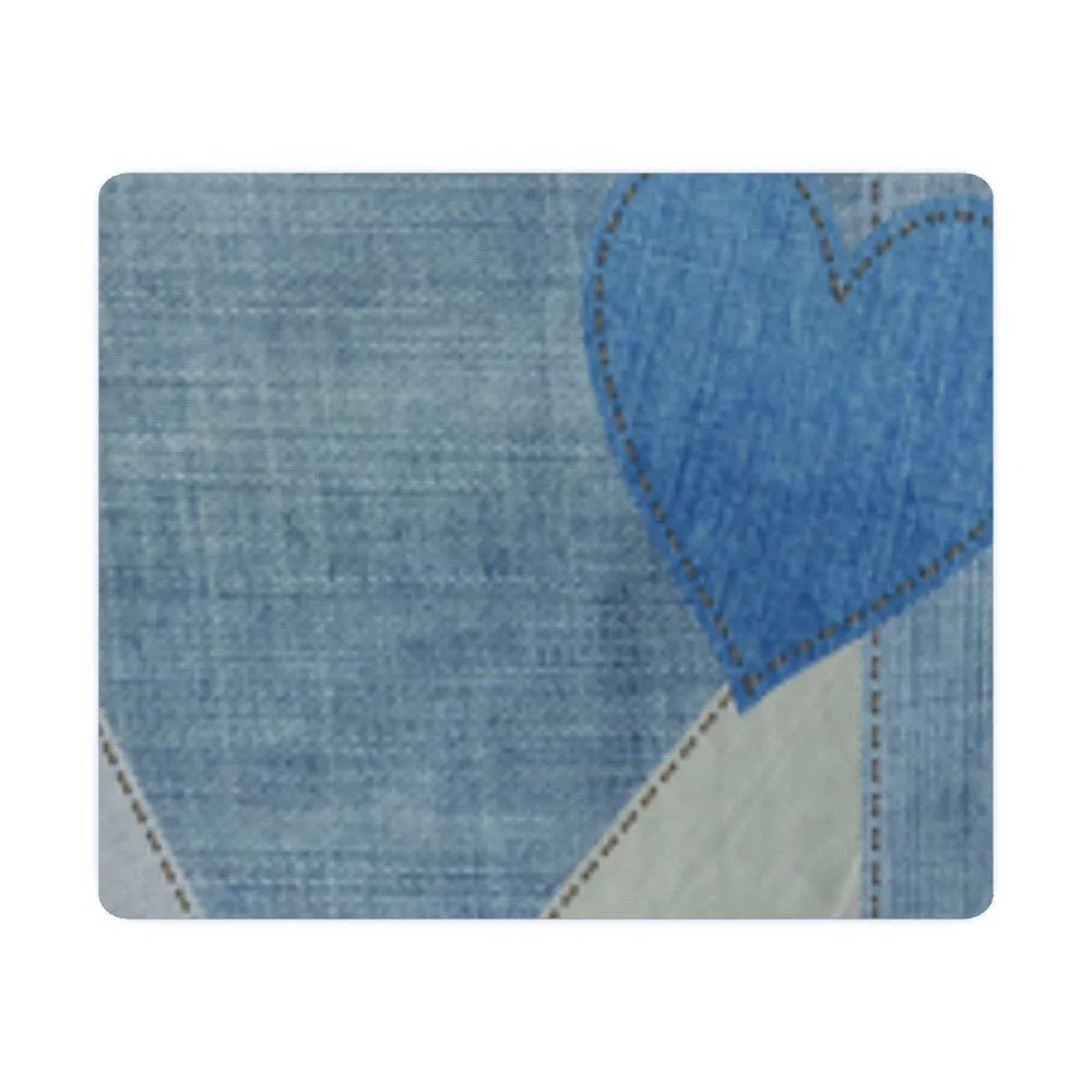 Mouse Mat - Denim Heart