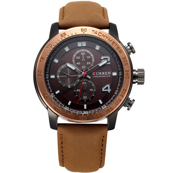 New Curren Watches Men Quartz Hour Clock Leather Strap Sports Men Dress Wrist Watch Luxury Brand Casual Watches