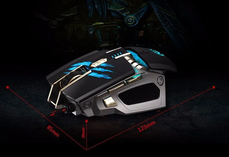 NEW LASER MOUSE 7 KEY 7 COLOR GAMING MOUSE WITH 7 COLOR BREATHING LIGHT 4000DPI 4SPEED TRANSMISSIONF FOR GAMER