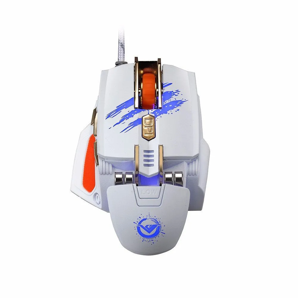 NEW LASER MOUSE 7 KEY 7 COLOR GAMING MOUSE WITH 7 COLOR BREATHING LIGHT 4000DPI 4SPEED TRANSMISSIONF FOR GAMER