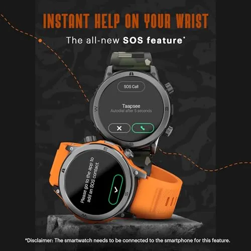 Noise Newly Launched Endeavour Rugged Design 1.46" AMOLED Display Smart Watch, BT Calling, SoS Feature, Rapid Health & 100  Sports Modes- (Teal Blue)