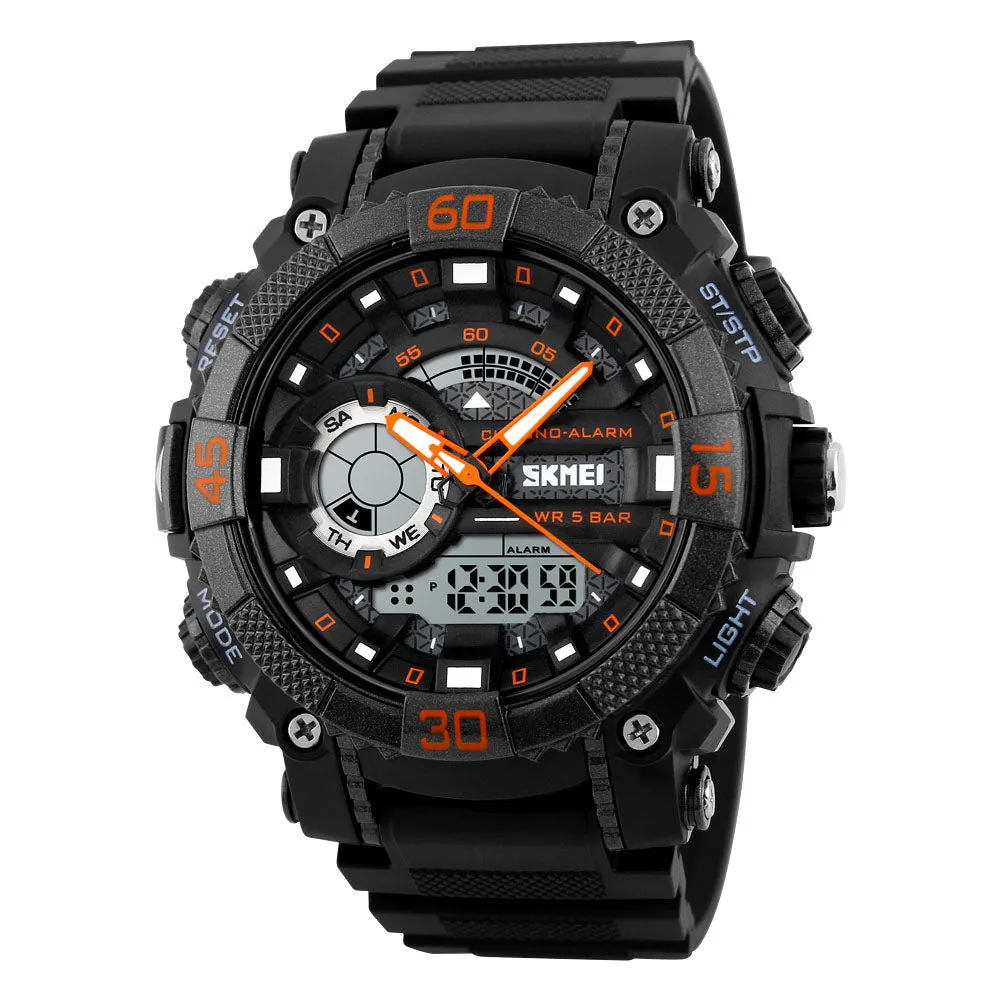 Personality sports dual display electronic watch W2312828