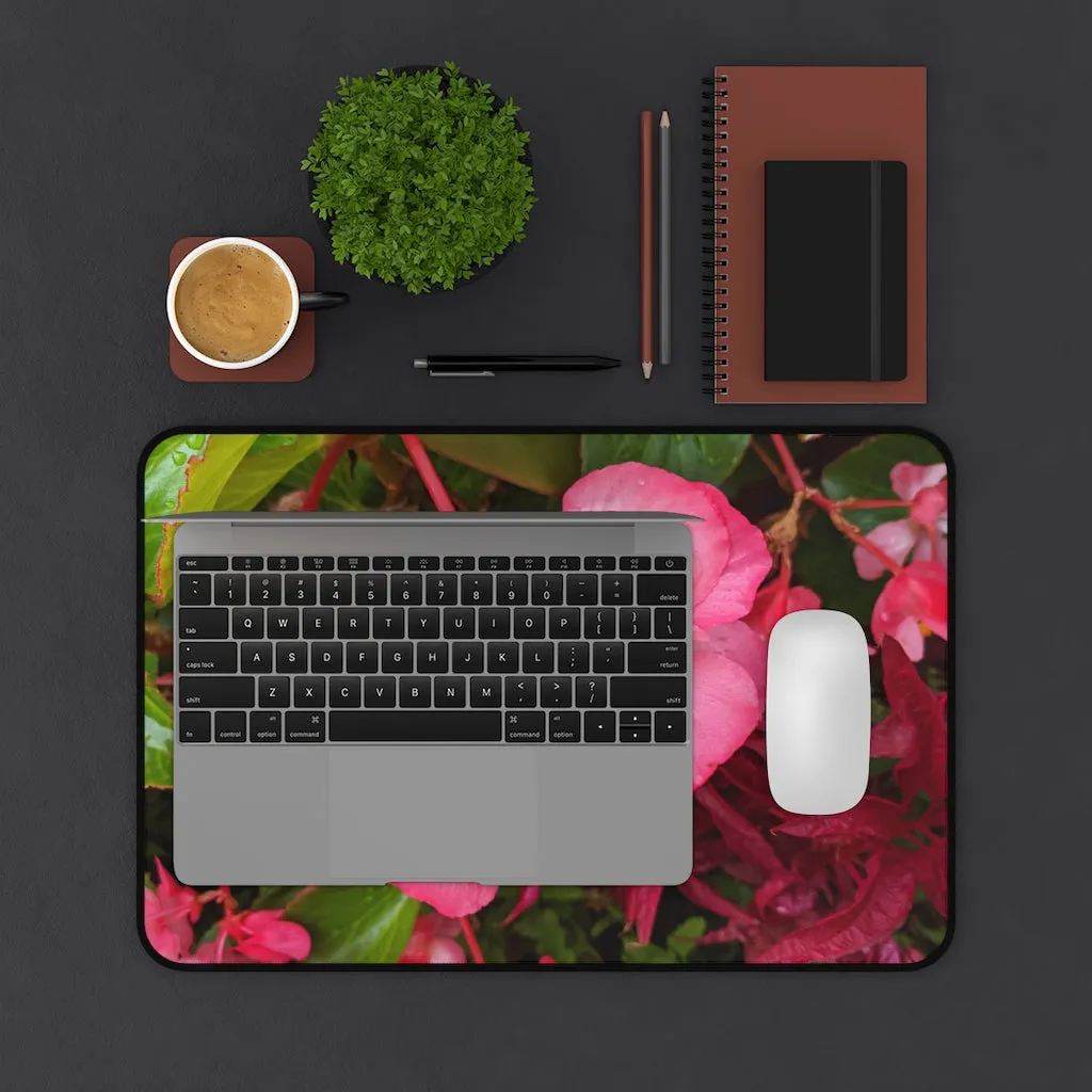 Pink Flowers Desk Mat