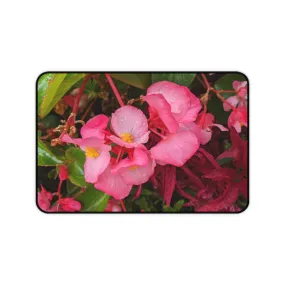 Pink Flowers Desk Mat