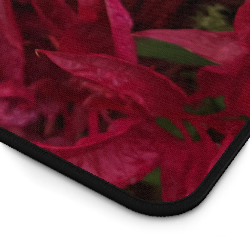 Pink Flowers Desk Mat