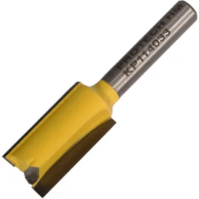 Pro-Tech | Router Bit Straight 1/2" (12.7mm) X 1" Cut 2 Flute with Bottom Cut 1/4" Shank