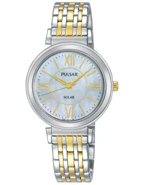 Pulsar Womens Easy Style Watch - Mother of Pearl Dial - Two-Tone Bracelet