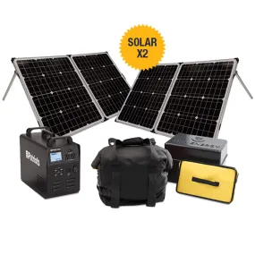 "Rapid Charge" Solar Generator, 2 Solar Panels   EMP Protection Package