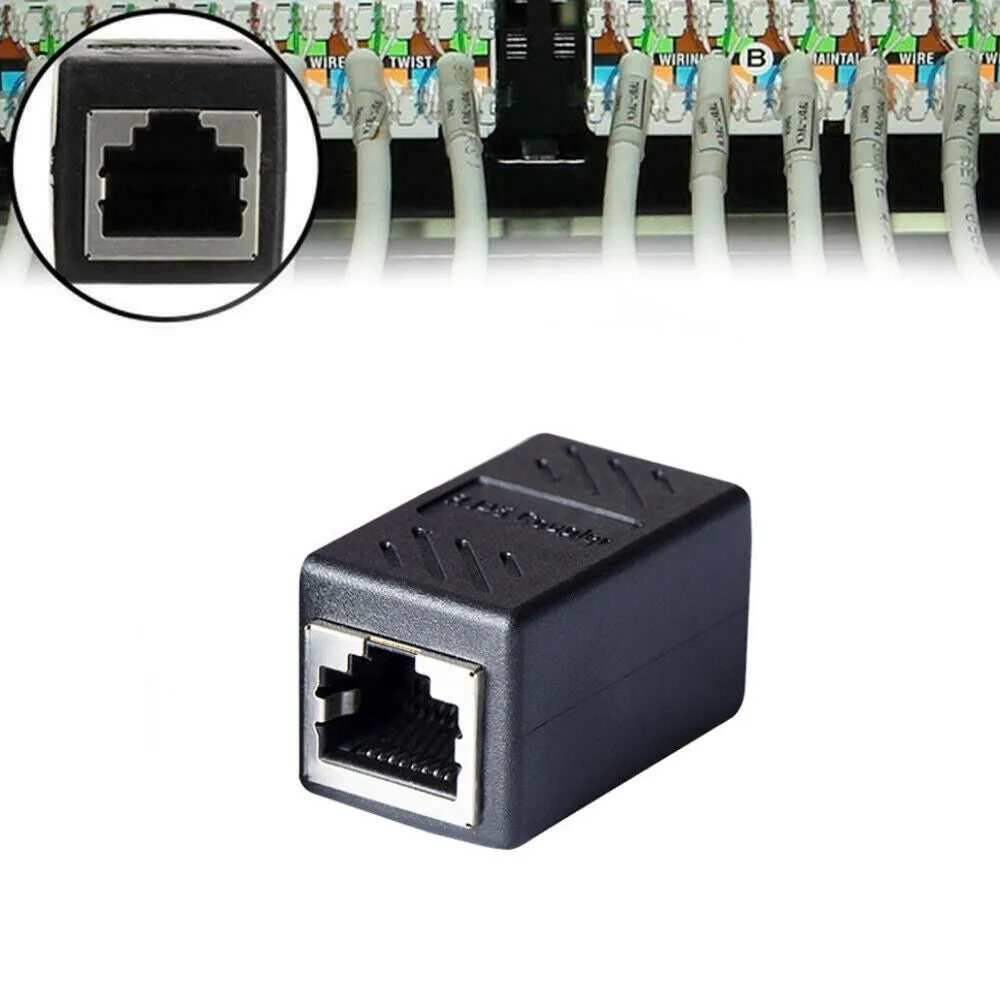 RJ45 Ethernet Coupler, 4 Pieces RJ45 Ethernet Cable Connector in Line Female to Female Coupler for Cat7 Cat6 Cat5e Cat5 Connector