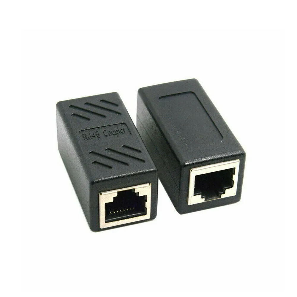 RJ45 Ethernet Coupler, 4 Pieces RJ45 Ethernet Cable Connector in Line Female to Female Coupler for Cat7 Cat6 Cat5e Cat5 Connector