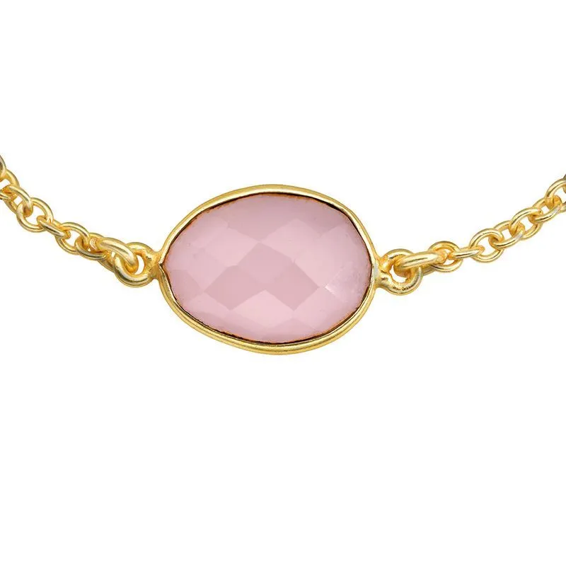 Rose Quartz Vermeil Bracelet