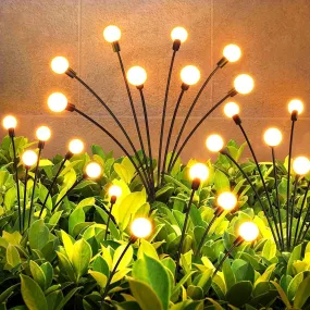 Rylan Solar Powered Firefly Lights Waterproof, Solar Starburst Swaying Lights When Wind Blows, Solar Outdoor Decor Lights for Garden, Landscape, Pathway, Yard, Deck, Patio (Pack of 2)