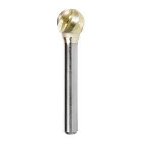 SD Burrs Ball Non-Ferrous Burr Bit | 1⁄2 Dia x 7⁄16 x 1⁄4 Shank | BURS-158NF | 738685558812