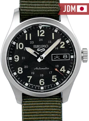 Seiko 5 Sports “Field Sports Style” Automatic 36 Black - Military Nylon Strap Ref. SBSA201