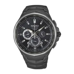 Seiko Coutura Solar Black Mens Watch SSC755P1