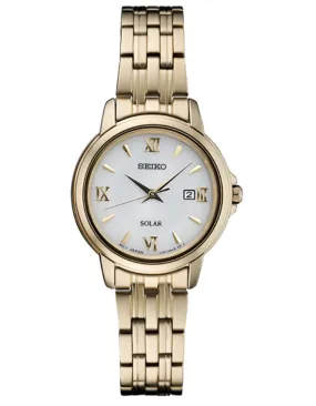 Seiko Womens Essential Watch - Gold-Tone - White  Dial - Date - Bracelet